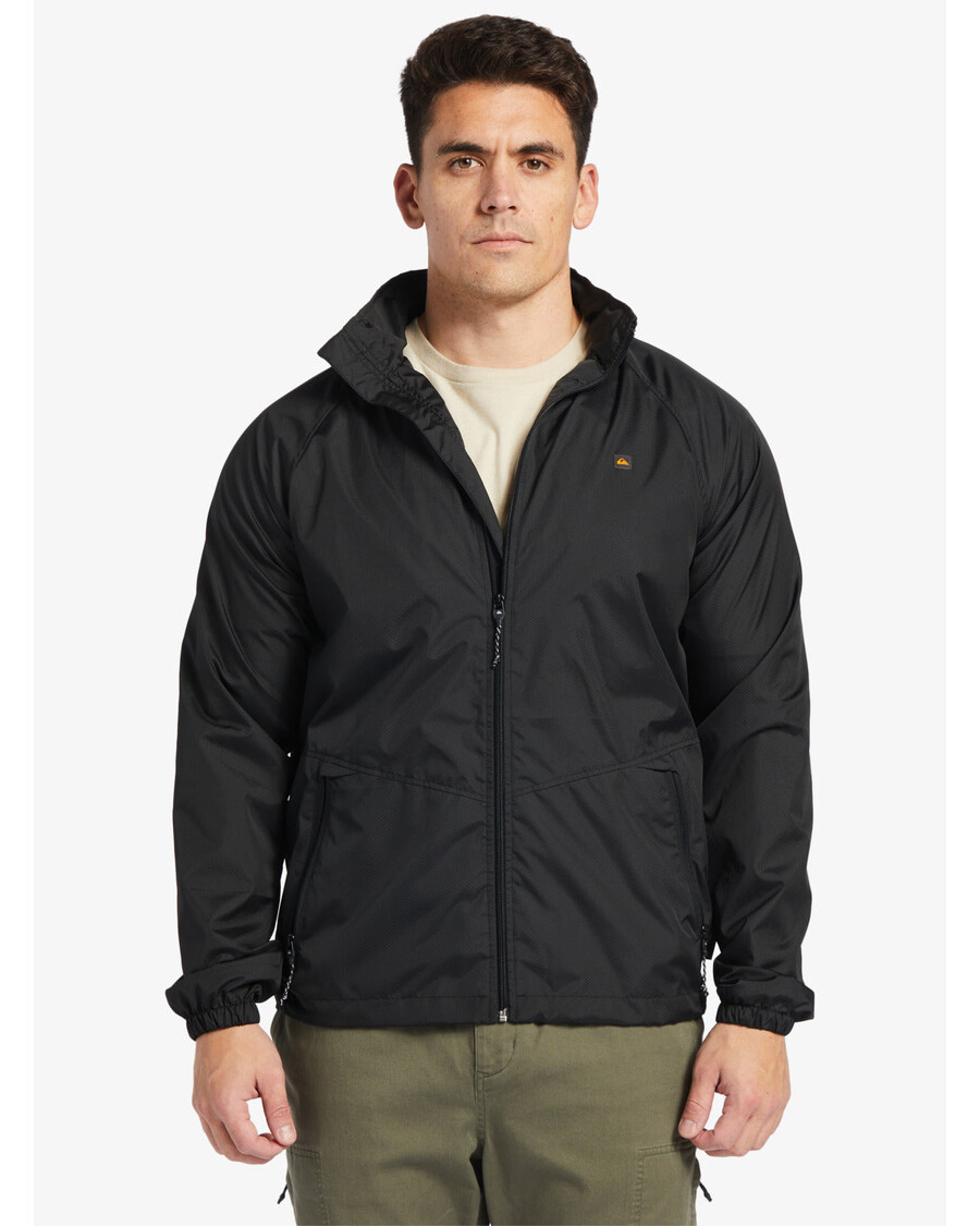 Quiksilver Waterman Shell αδιάβροχο ελαφρύ μίνι αντιανεμικό Ripstop - μαύρο