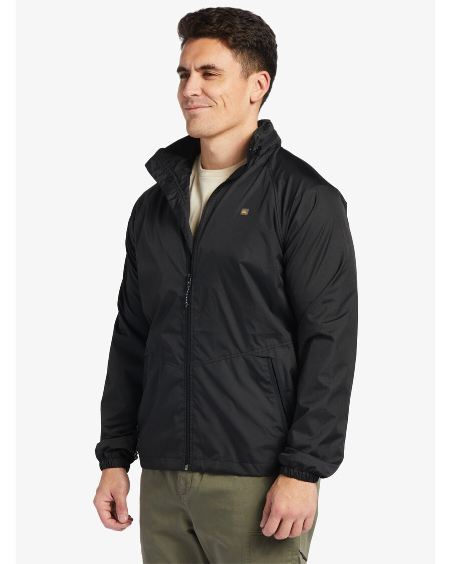 Quiksilver Waterman Shell αδιάβροχο ελαφρύ μίνι αντιανεμικό Ripstop - μαύρο