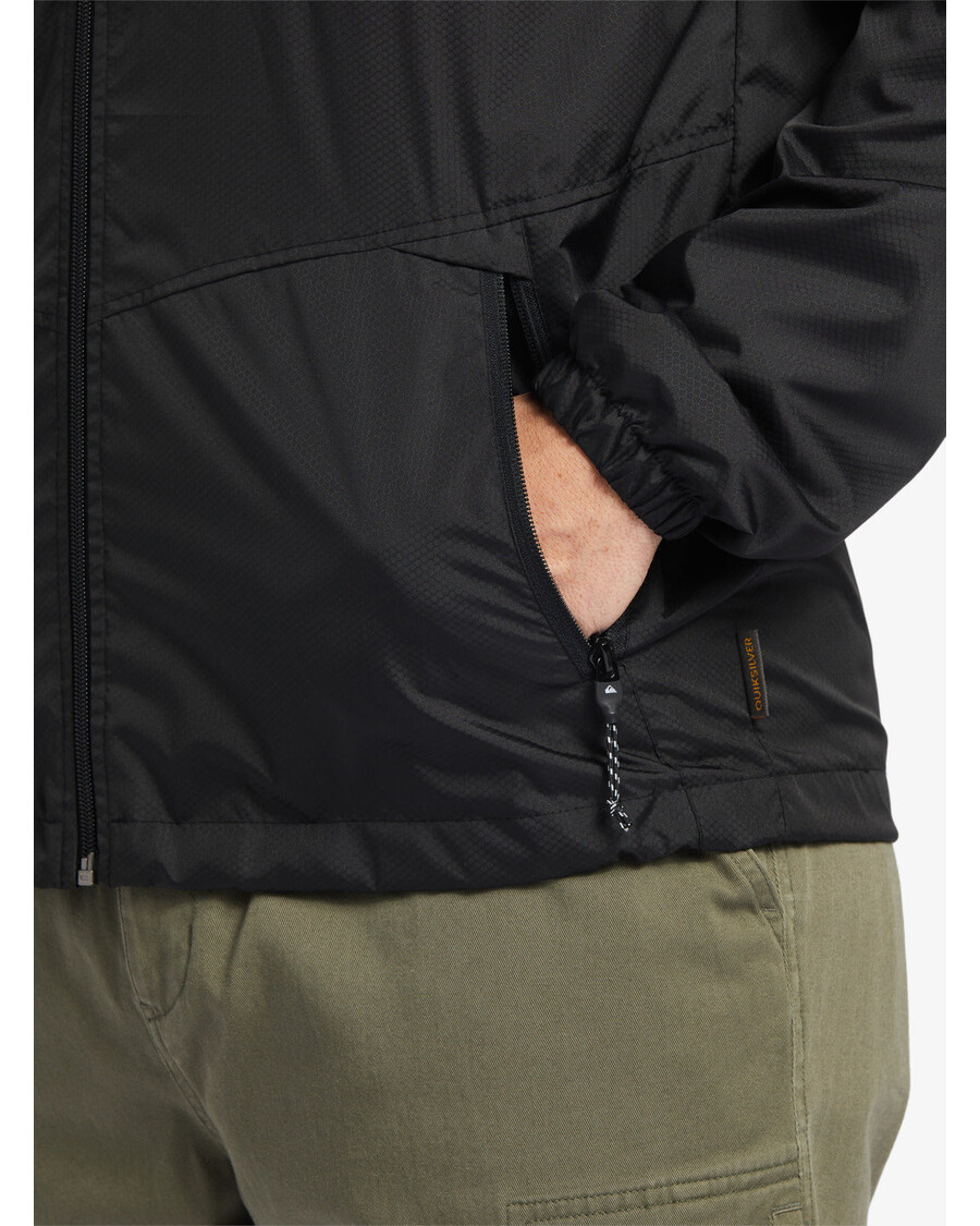 Quiksilver Waterman Shell αδιάβροχο ελαφρύ μίνι αντιανεμικό Ripstop - μαύρο