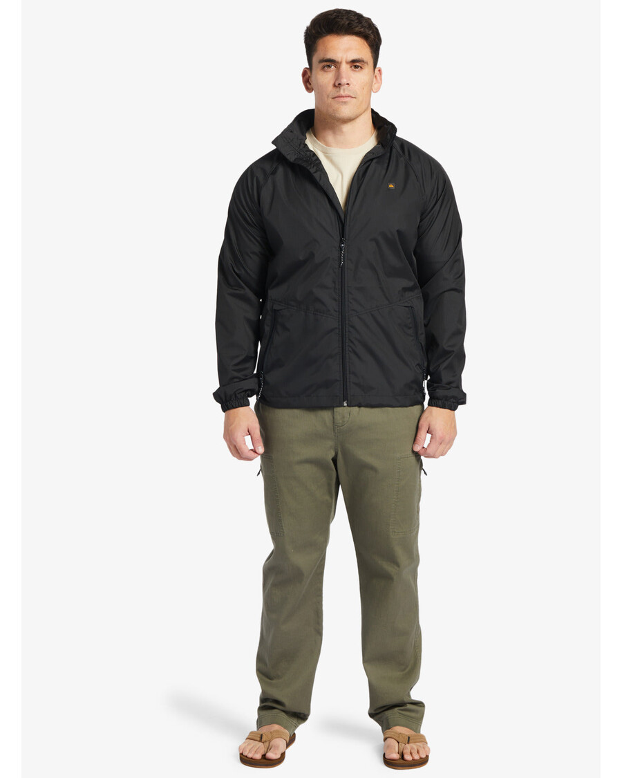 Quiksilver Waterman Shell αδιάβροχο ελαφρύ μίνι αντιανεμικό Ripstop - μαύρο