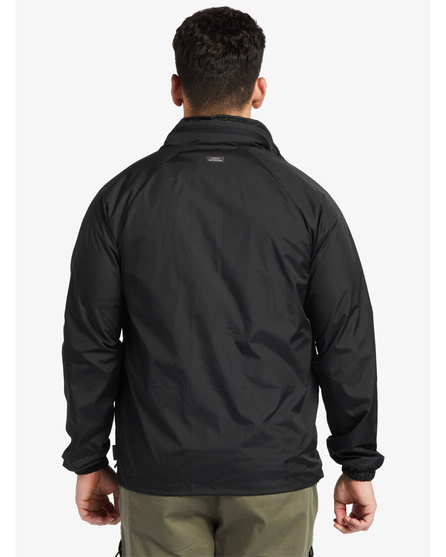 Quiksilver Waterman Shell αδιάβροχο ελαφρύ μίνι αντιανεμικό Ripstop - μαύρο