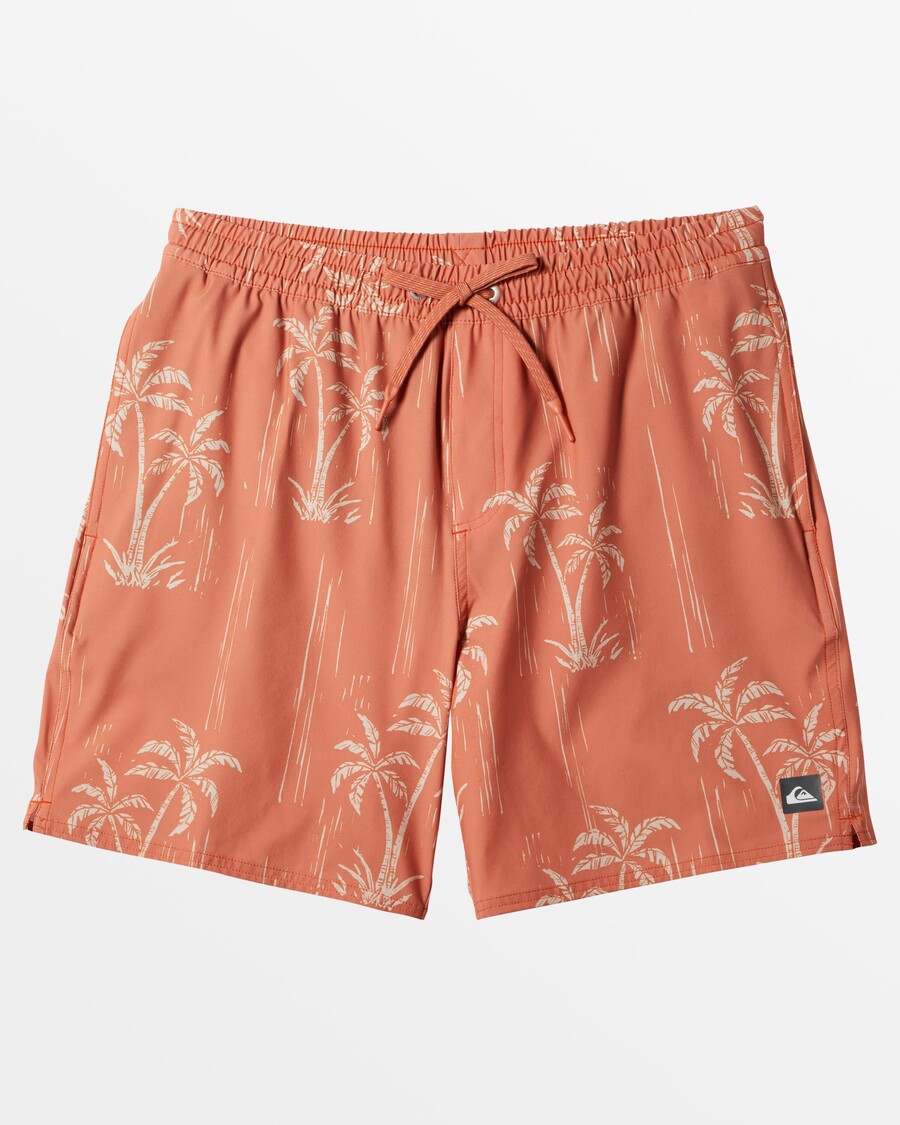 Quiksilver Waterman Shady Palms 18'' Elastiska Midja Trunkar - Shady Palm- Mango