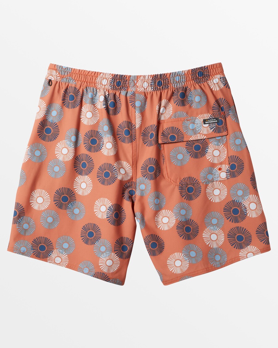 クイックシルバー ウォーターマン ウニ 18 インチ エラスティック ウエスト トランクス - ウニ - マンゴー