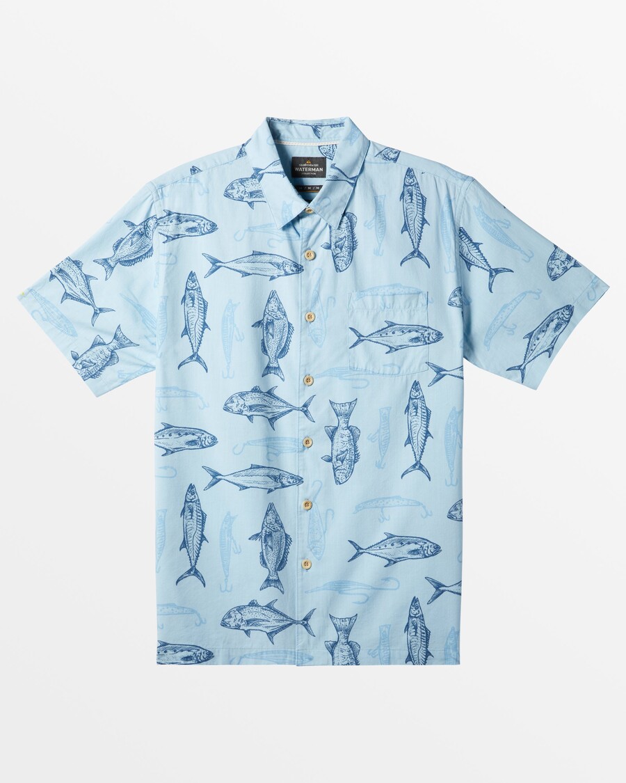 Quiksilver Waterman Allure Kortärmad Skjorta - Dream Blue Allure Vävd