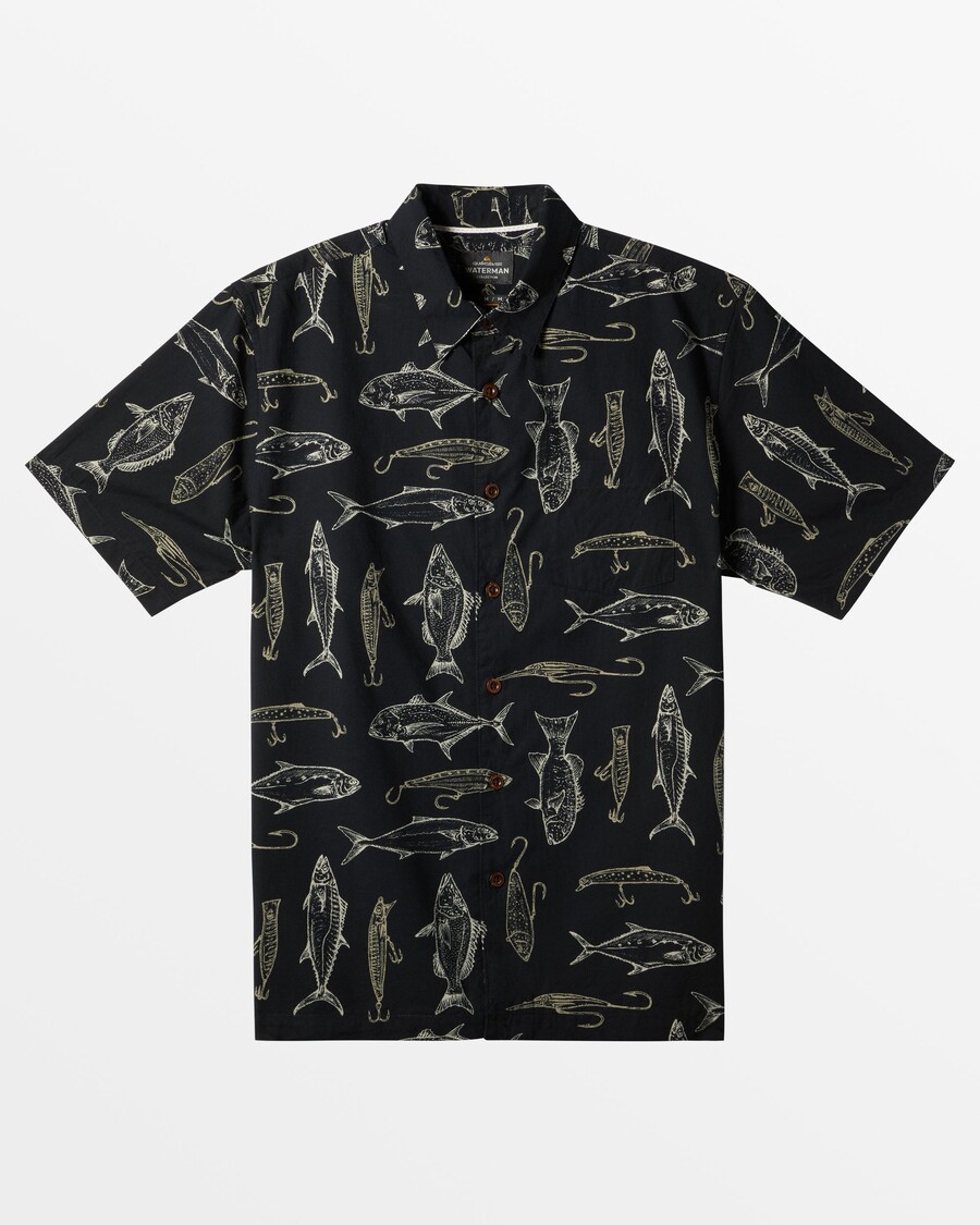Quiksilver Waterman Allure Kortärmad Skjorta - Svart Allure Vävd