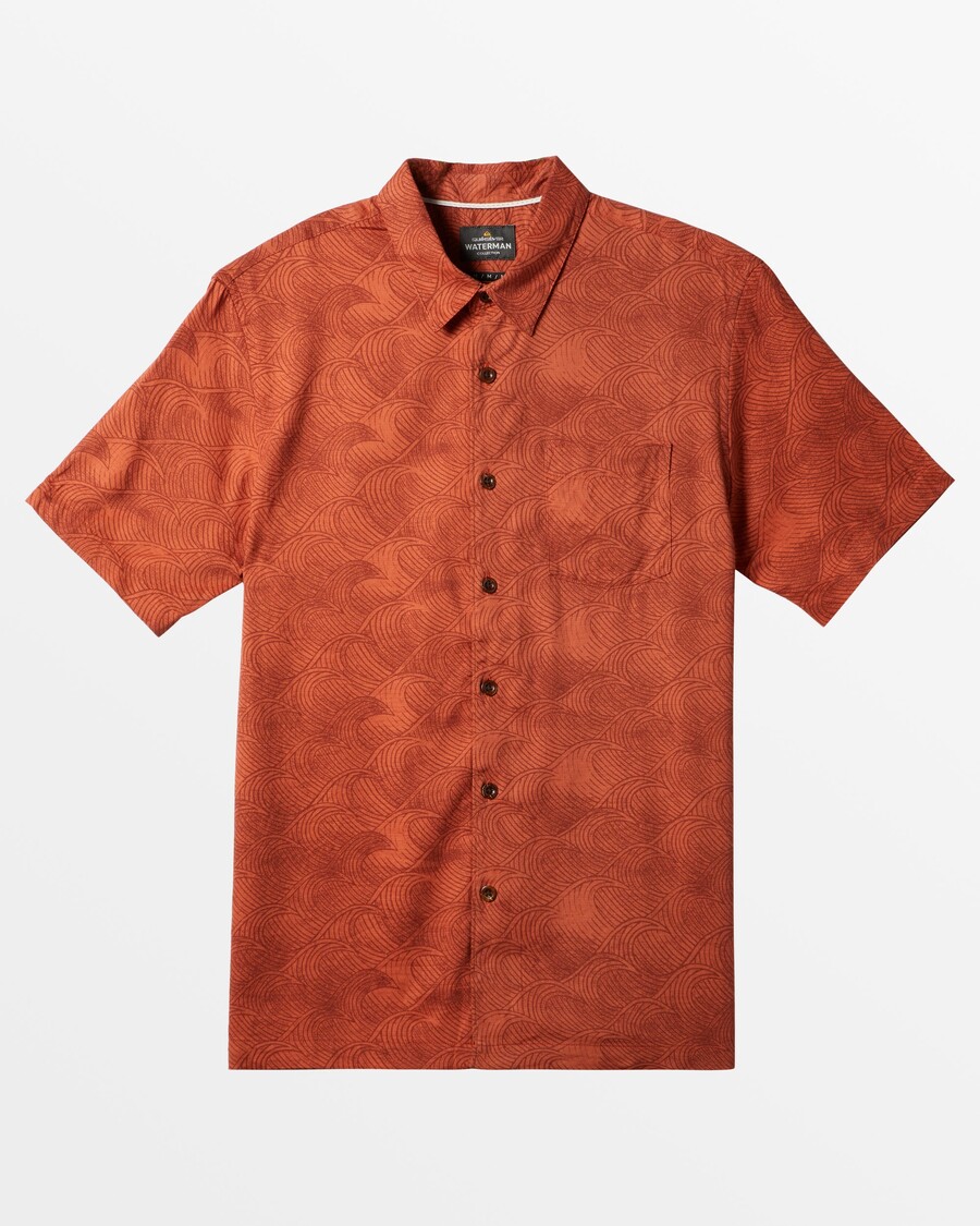 Quiksilver Waterman High Tide Kortärmad Skjorta - Mango High Tide Vävd