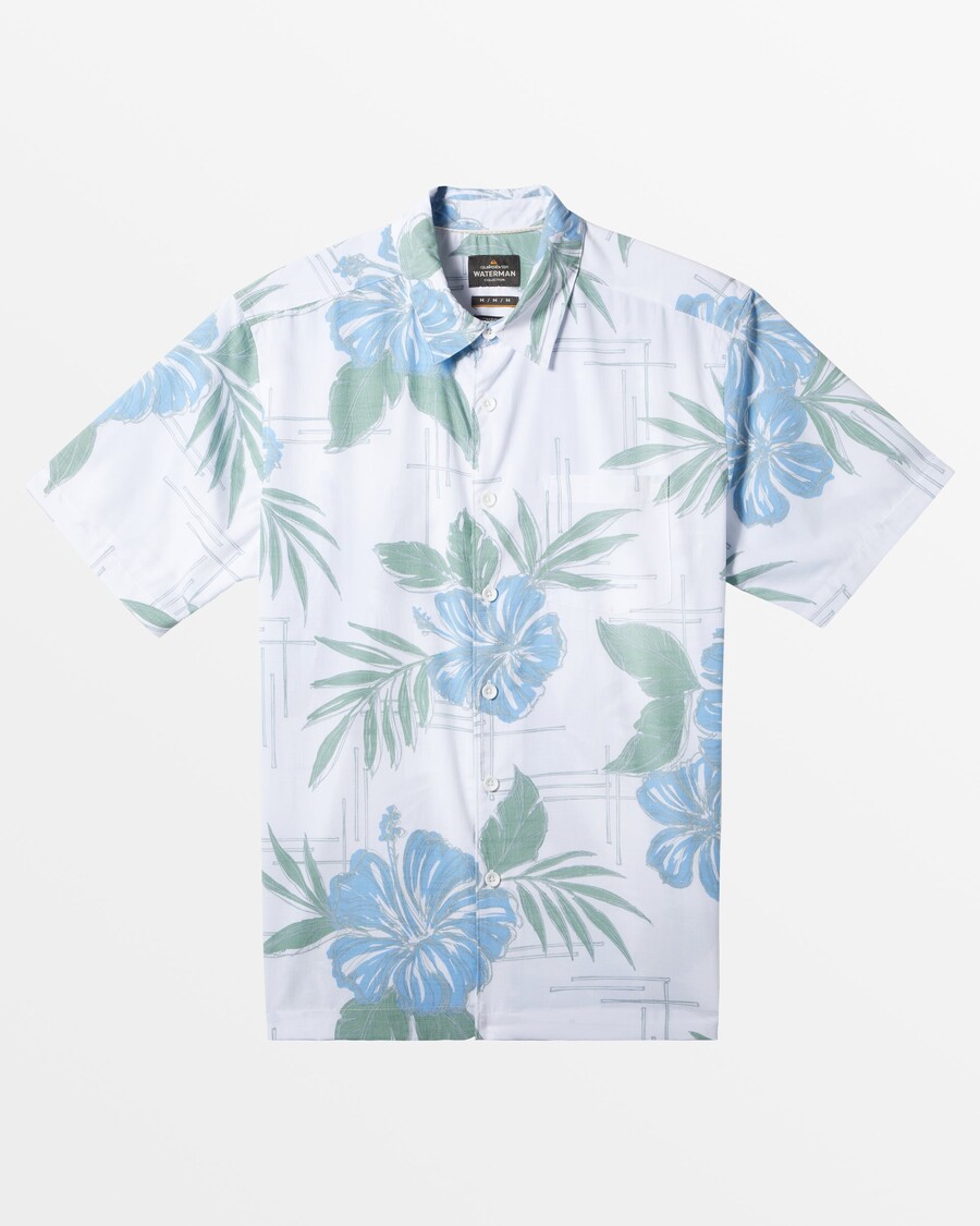 Quiksilver Waterman Flower Power Majica Kratkih Rukava - Bijelo Flowerpower Tkano