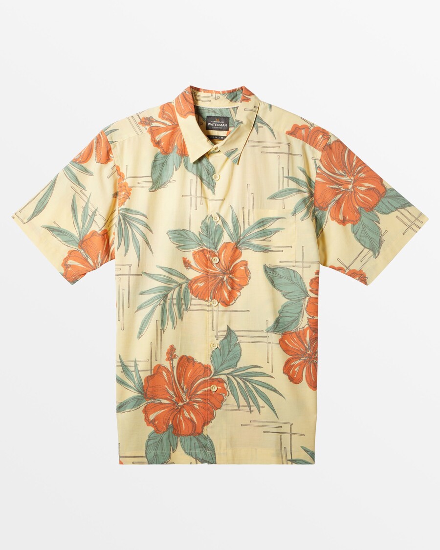 Quiksilver Waterman Flower Power Majica Kratkih Rukava - Duplo Krem flowerpower Ss