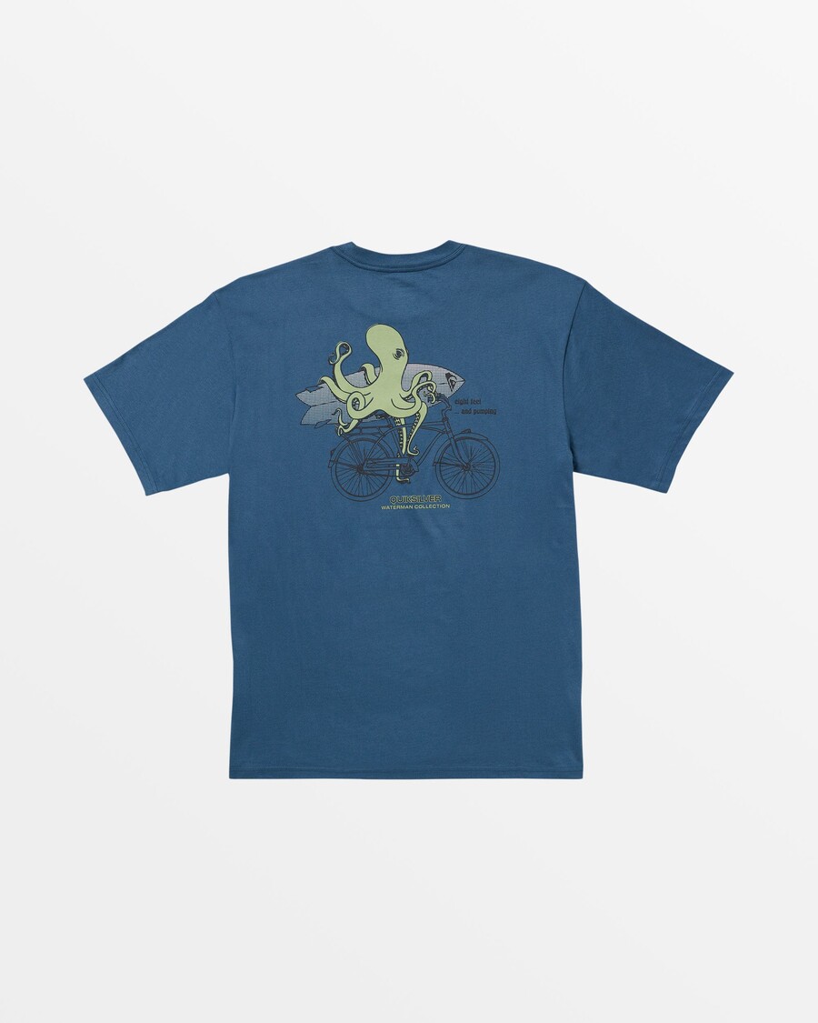 T-shirt Quiksilver Waterman Waterman Da Og - μπλε σημαία