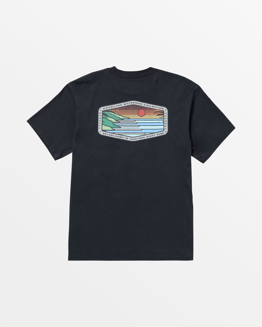 Quik Silver Waterman Line Up T-Shirt - Black