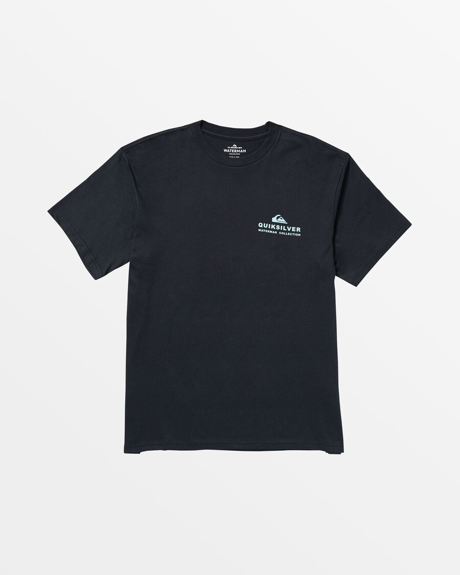 T-shirt Quiksilver Waterman Line Up - μαύρο