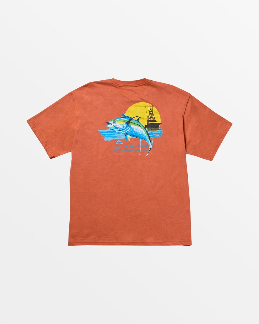 Quik Silver Waterman Power Struggle T-Shirt - Mango