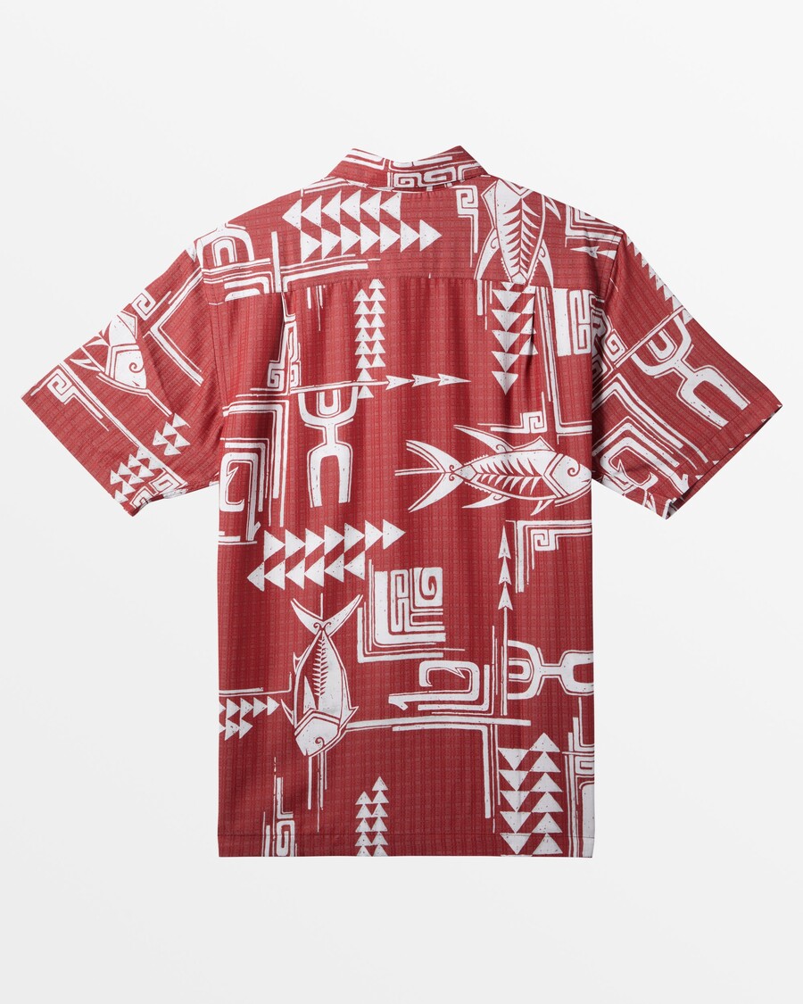 Quiksilver Waterman Molokai Krekls Ar īsām Piedurknēm - Uguns Molokai Austs