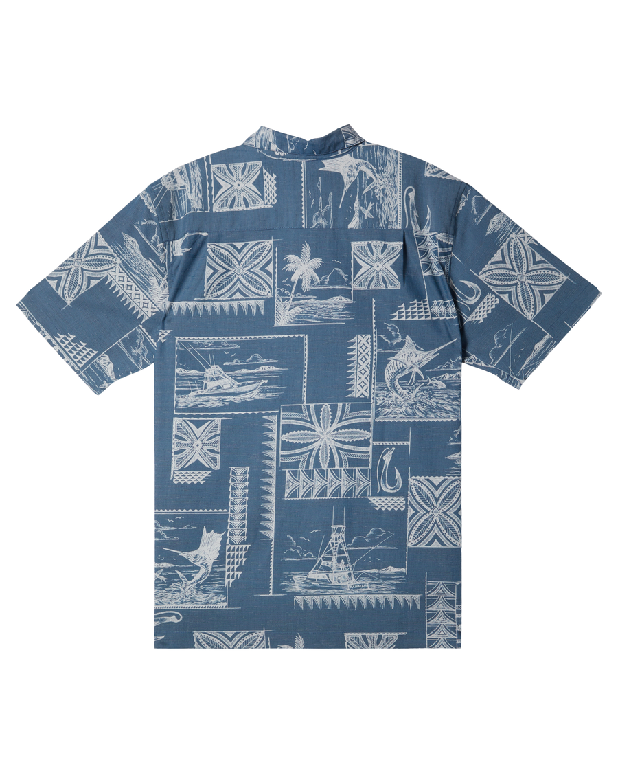 Quik Silver Waterman Bill Fish Short Sleeve Shirt - Majolica Blue Bill Fish