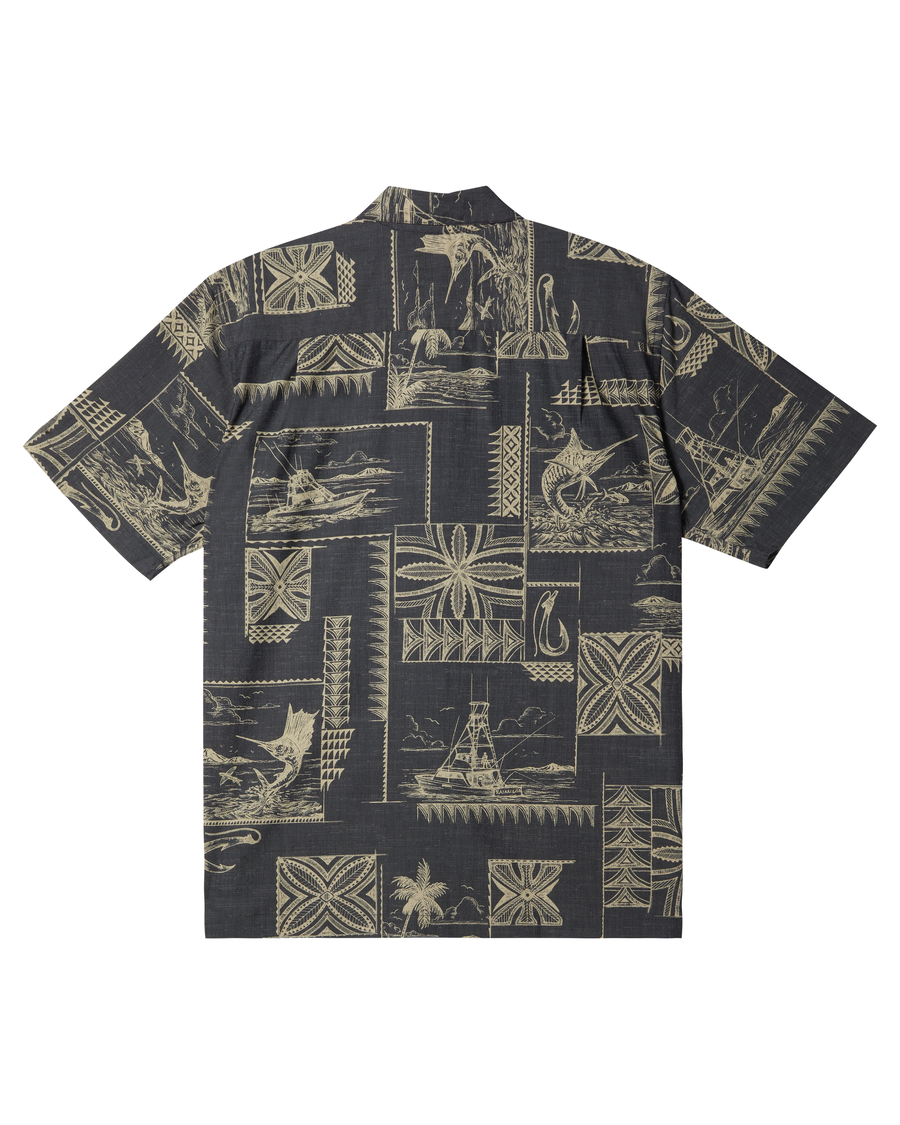 クイックシルバー ウォーターマン ビル フィッシュ 半袖シャツ - ブラック ビル フィッシュ