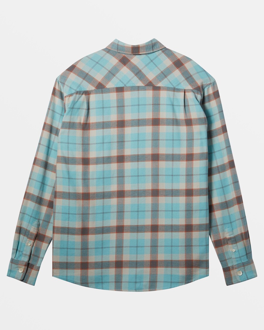 Quik Silver Waterman Dawn Patrol Long Sleeve Flannel Shirt - Reef Waters Dawn Patrol