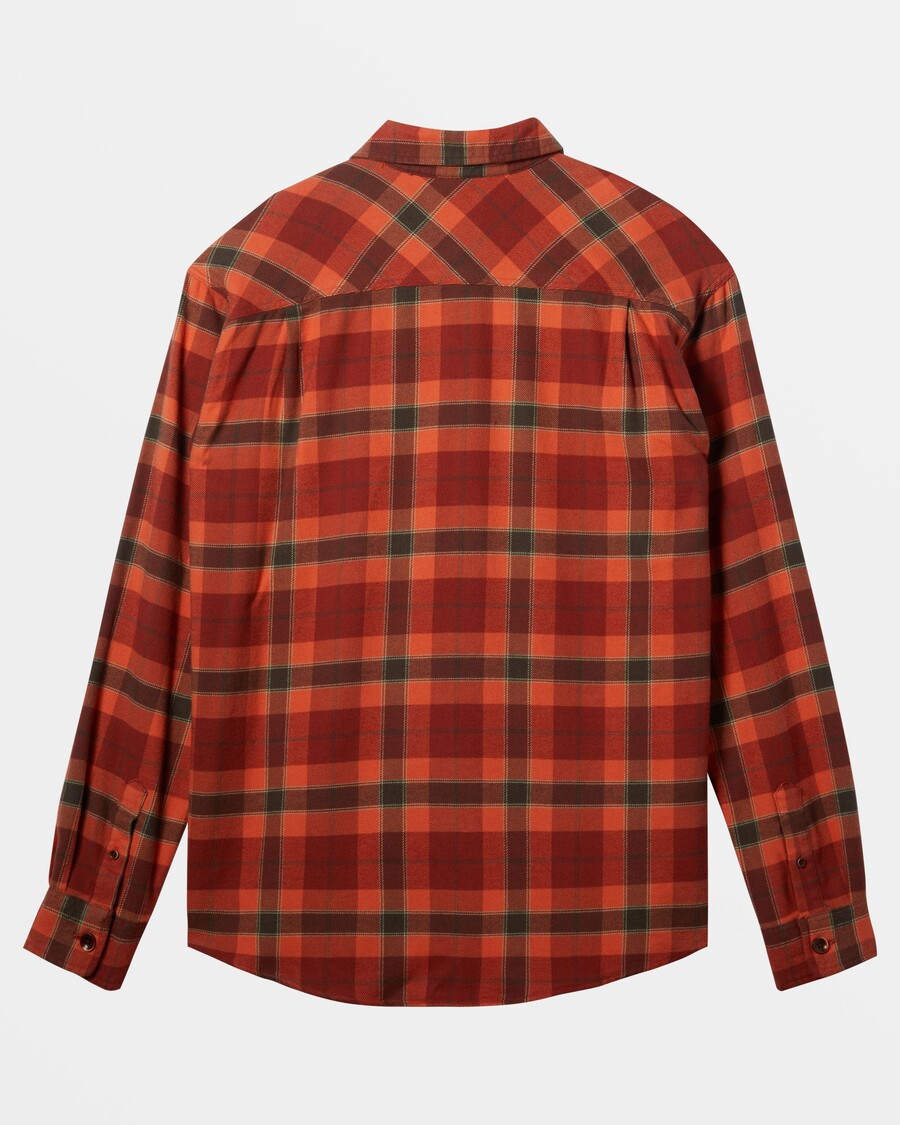 Quiksilver Waterman Dawn Patrol Pitkähihainen Flanellipaita - Poltettu Henna Dawn Patrol