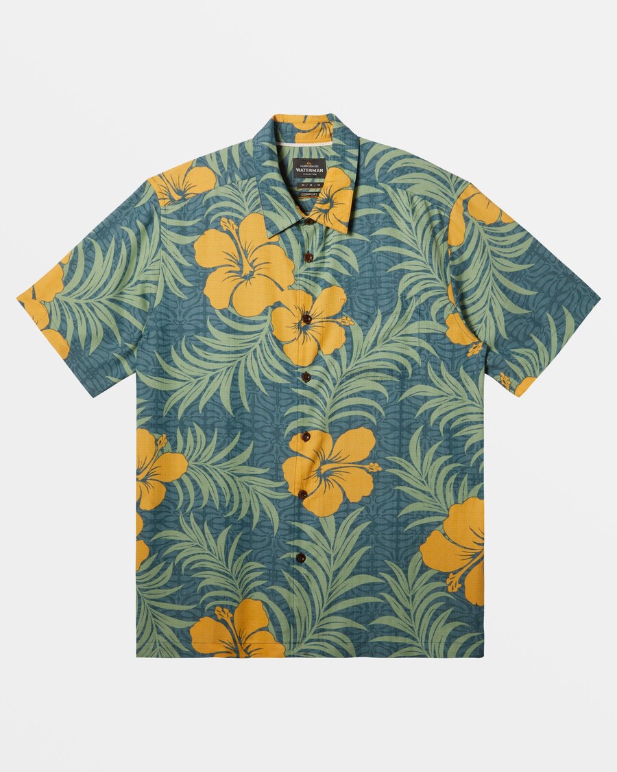 Quiksilver Waterman Fullblom Kortärmad Skjorta - Indisk Real Full Bloom