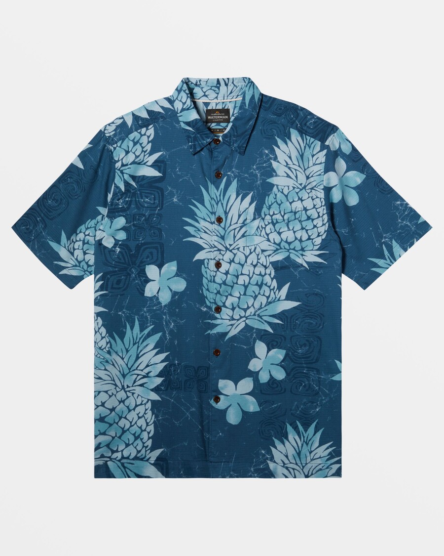 Košile Quiksilver Waterman Ananas Bay S Krátkým Rukávem - Indický Tým Ananas Bay