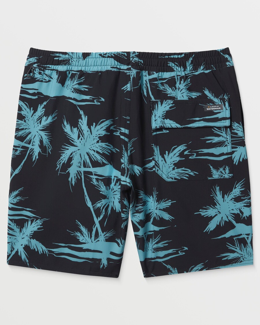 クイックシルバー ウォーターマン パームズ 17 インチ ボレー - ブラック