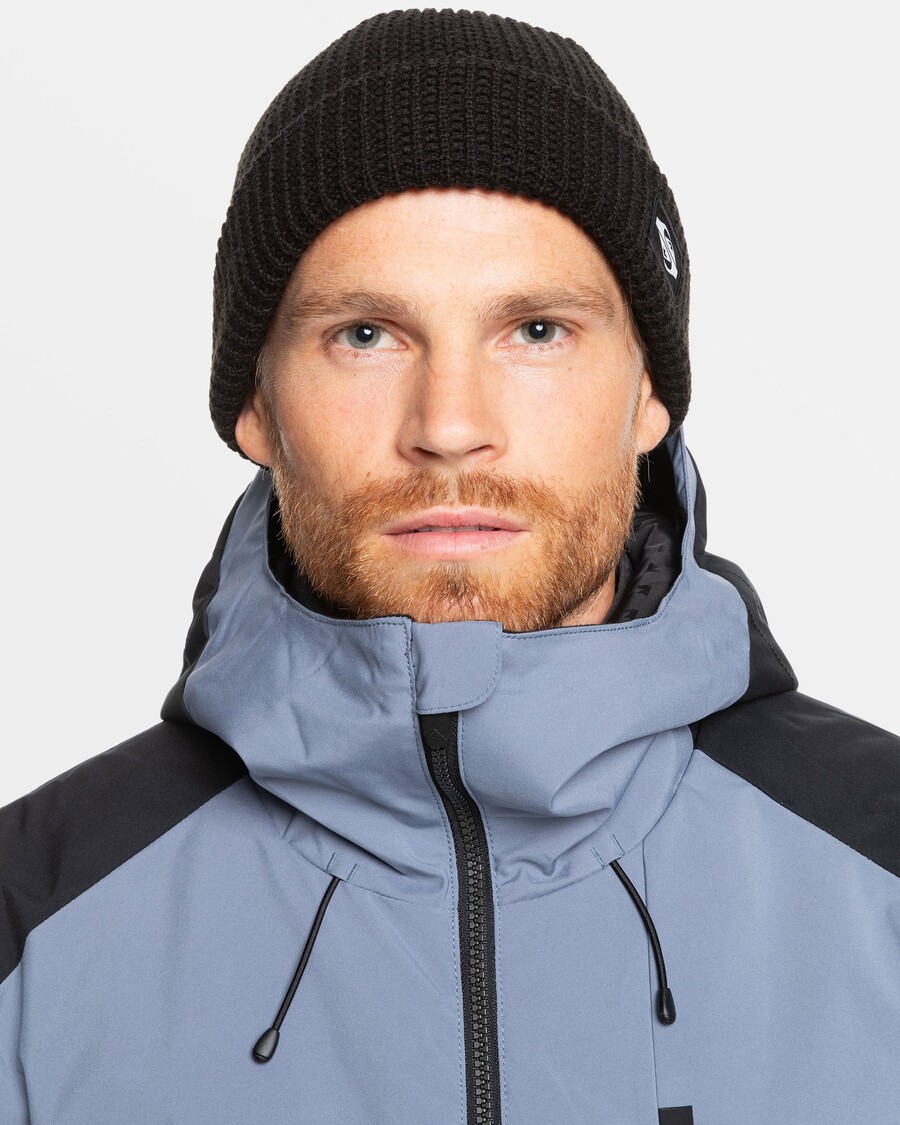 Čiapka Quik Strieborná Tofino Manžeta - Pravá čierna