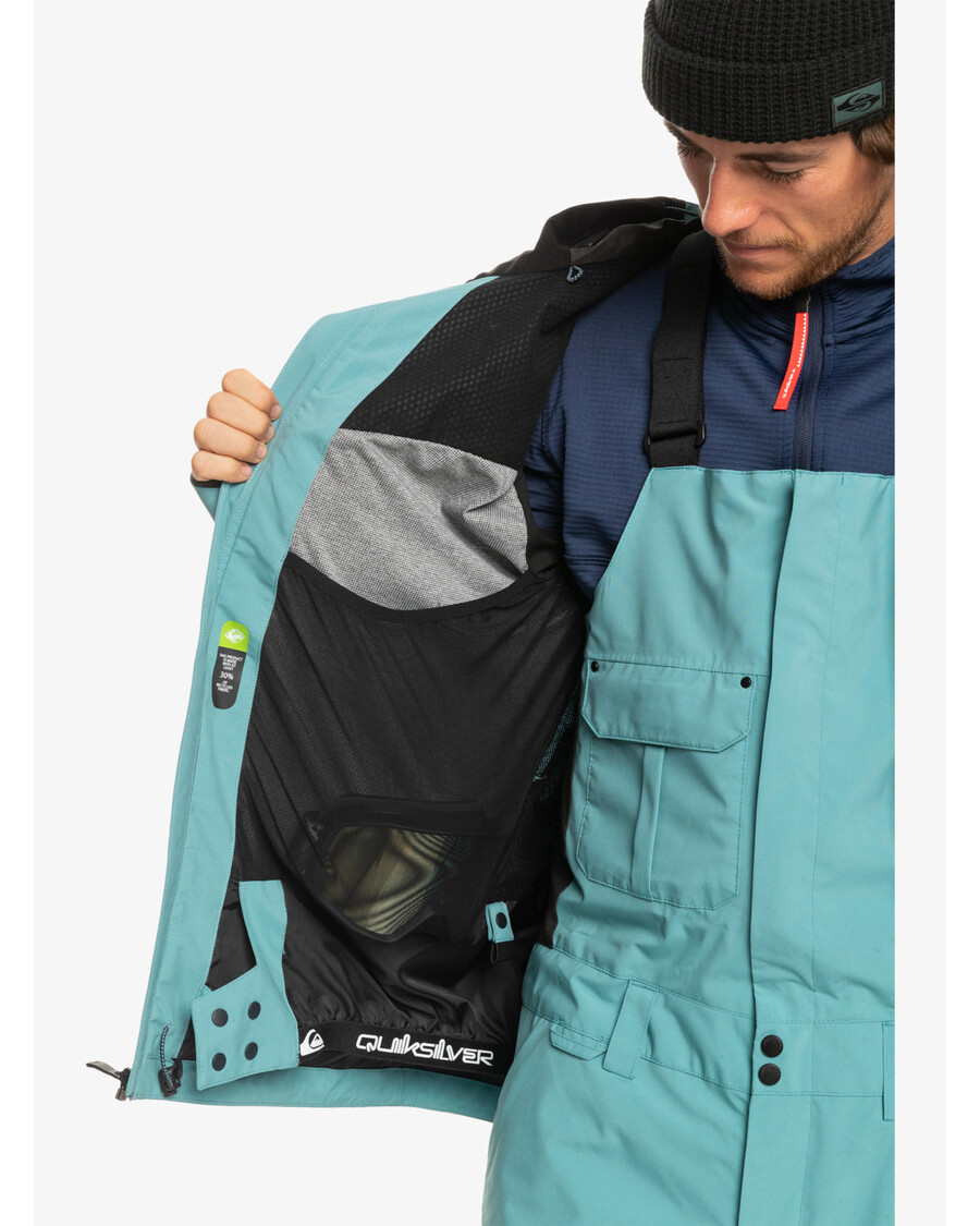 Quik Silver Sammy Carlson Stretch Quest Technical Snow Jacket - Brittany Blue