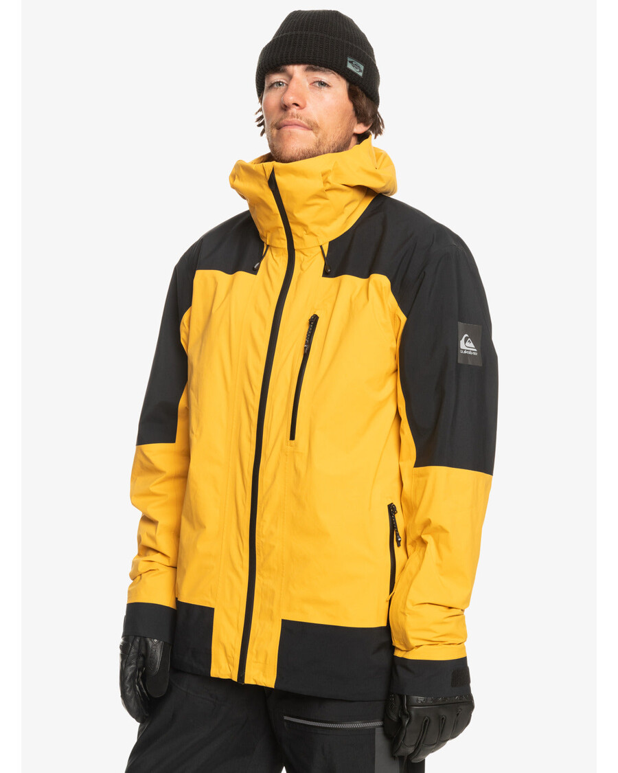 Quiksilver Ultraľahká Gore-tex® Technická Snehová Bunda - Minerálna žltá