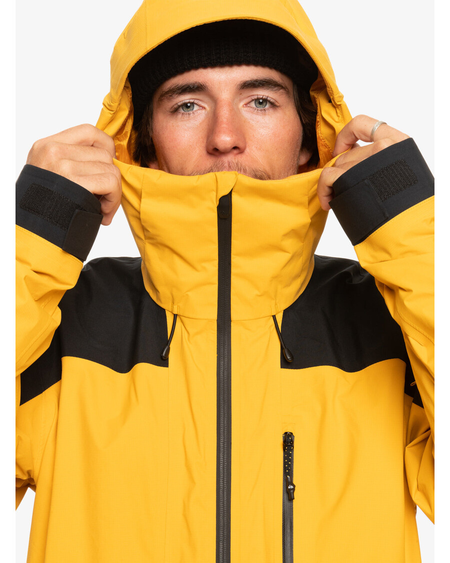 Quiksilver Ultraľahká Gore-tex® Technická Snehová Bunda - Minerálna žltá