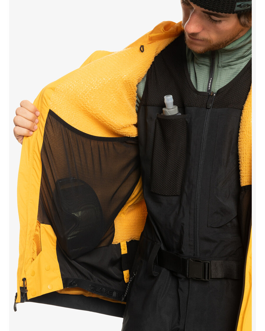Quiksilver Ultraľahká Gore-tex® Technická Snehová Bunda - Minerálna žltá
