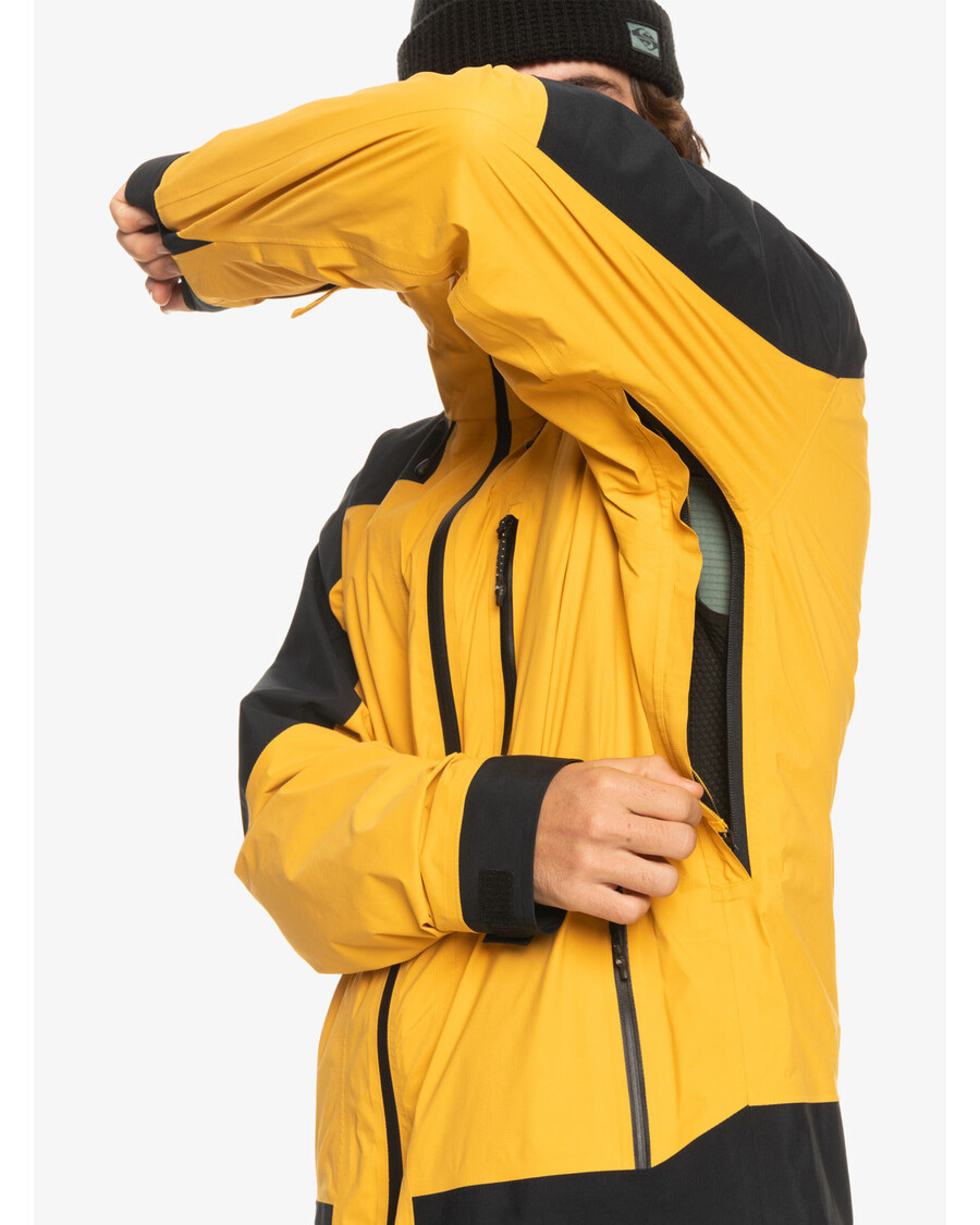 Quiksilver Ultraľahká Gore-tex® Technická Snehová Bunda - Minerálna žltá