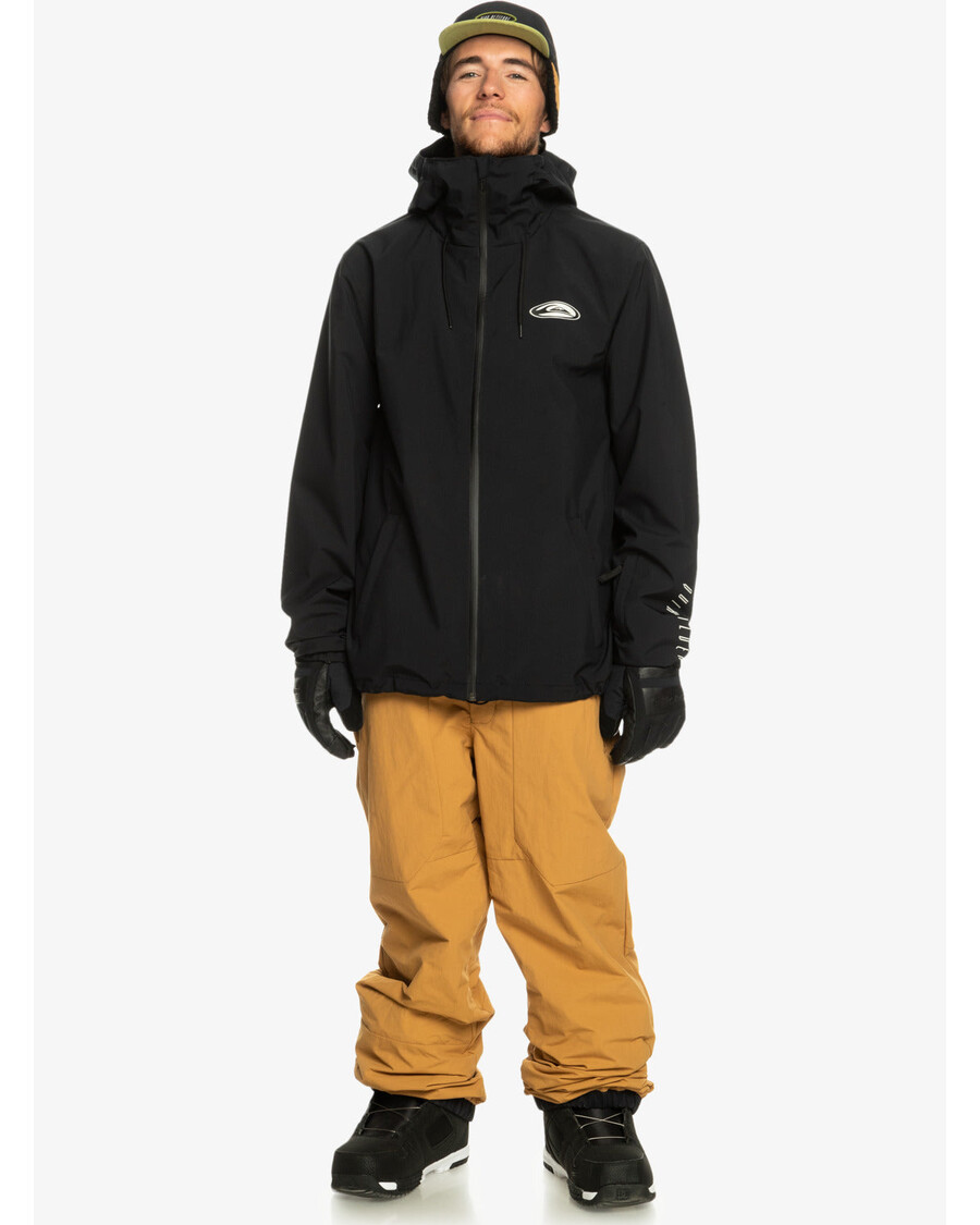 Quik Silver High In The Hood Technical Snow Jacket - True Black