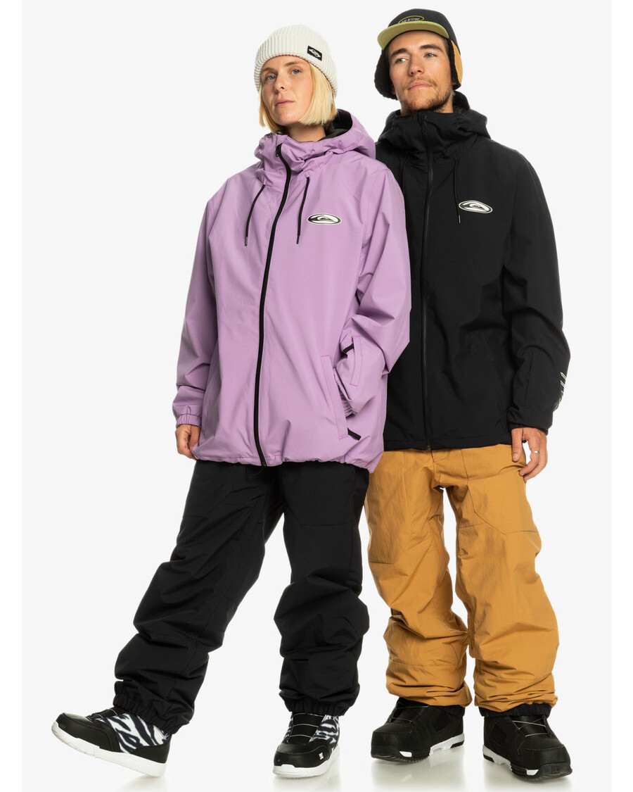 Quik Silver High In The Hood Technical Snow Jacket - True Black