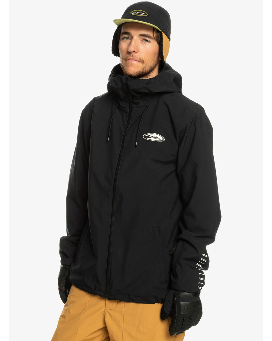 Quik Silver High In The Hood Technical Snow Jacket - True Black