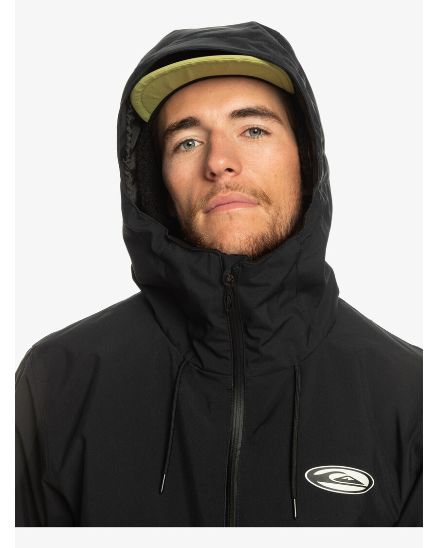 Quik Silver High In The Hood Technical Snow Jacket - True Black
