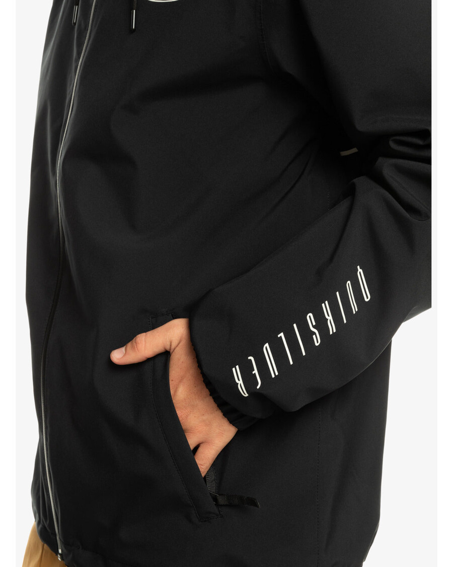 Quik Silver High In The Hood Technical Snow Jacket - True Black