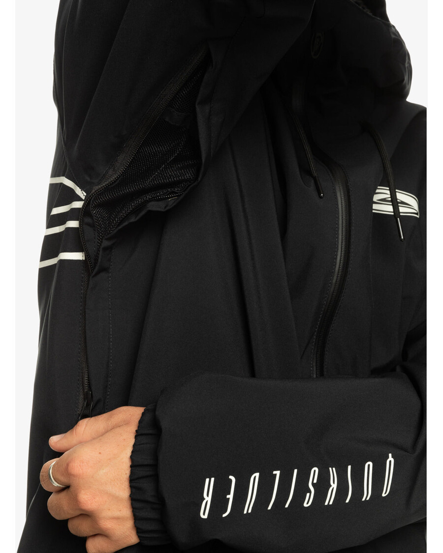 Quik Silver High In The Hood Technical Snow Jacket - True Black