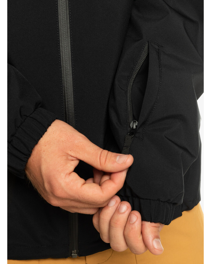 Quik Silver High In The Hood Technical Snow Jacket - True Black