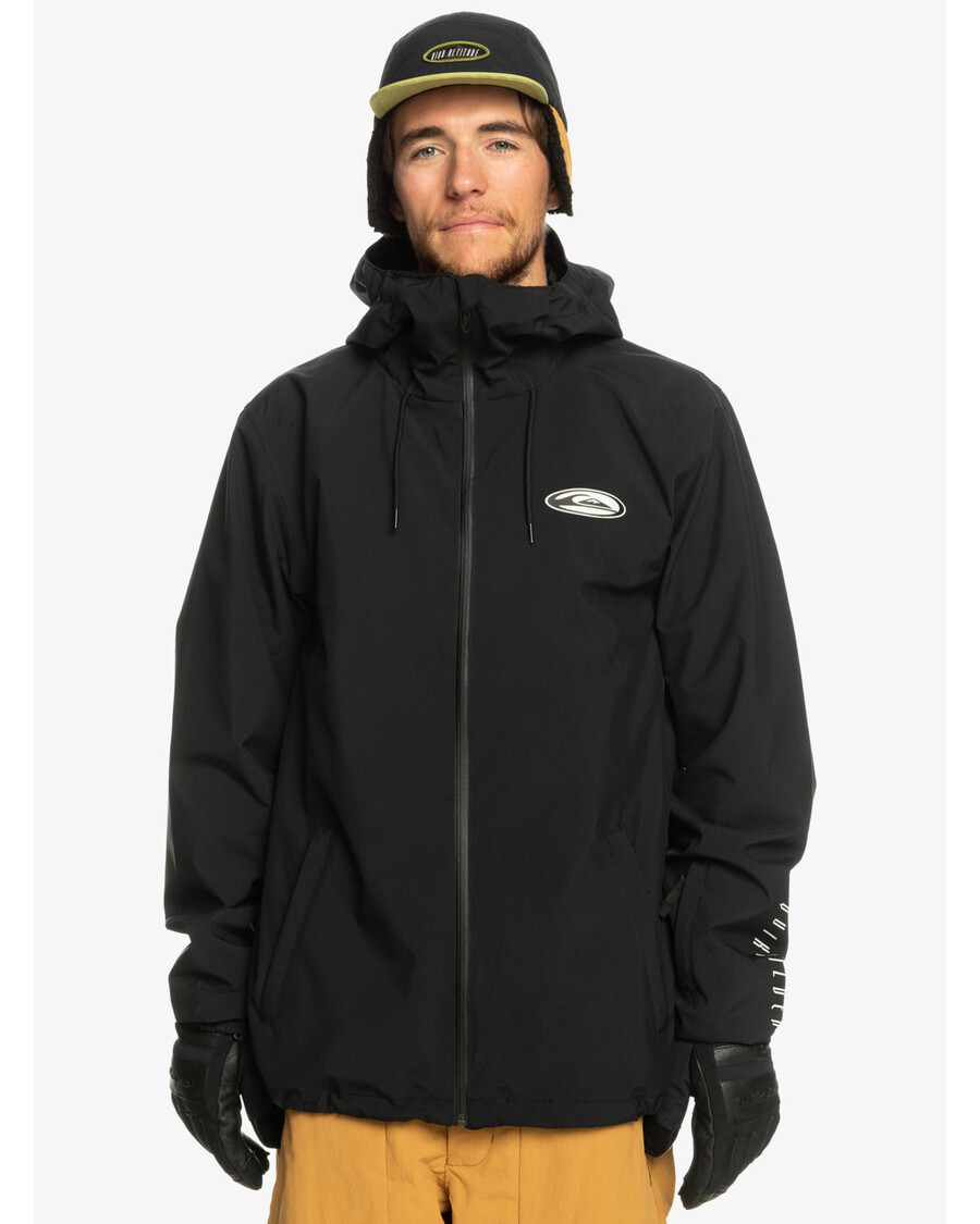 Quiksilver Hög I Huvan Teknisk Snöjacka - äkta Svart