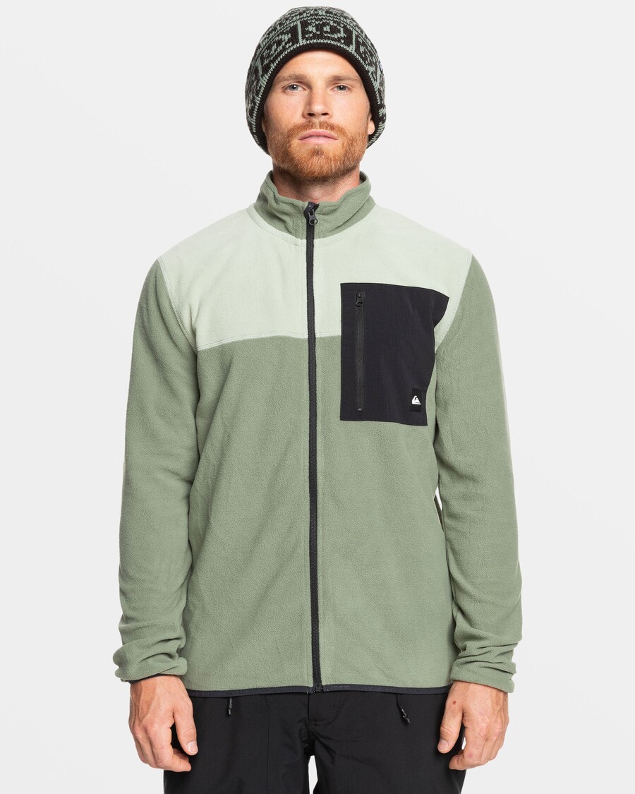 Quik Silver Aker Zip-Up Technical Fleece - Sea Spray