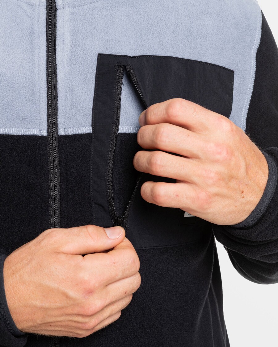 Quik Silver Aker Zip-Up Technical Fleece - True Black