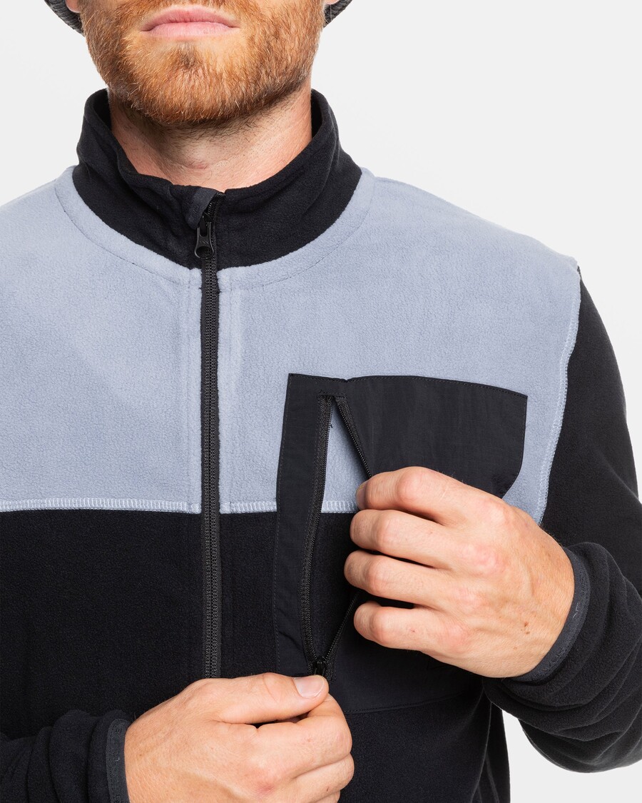 Quik Silver Aker Zip-Up Technical Fleece - True Black