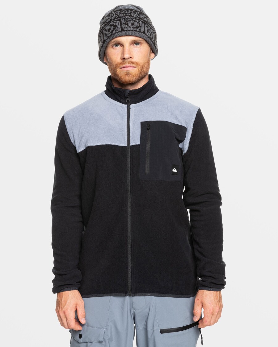 Quik Silver Aker Zip-Up Technical Fleece - True Black
