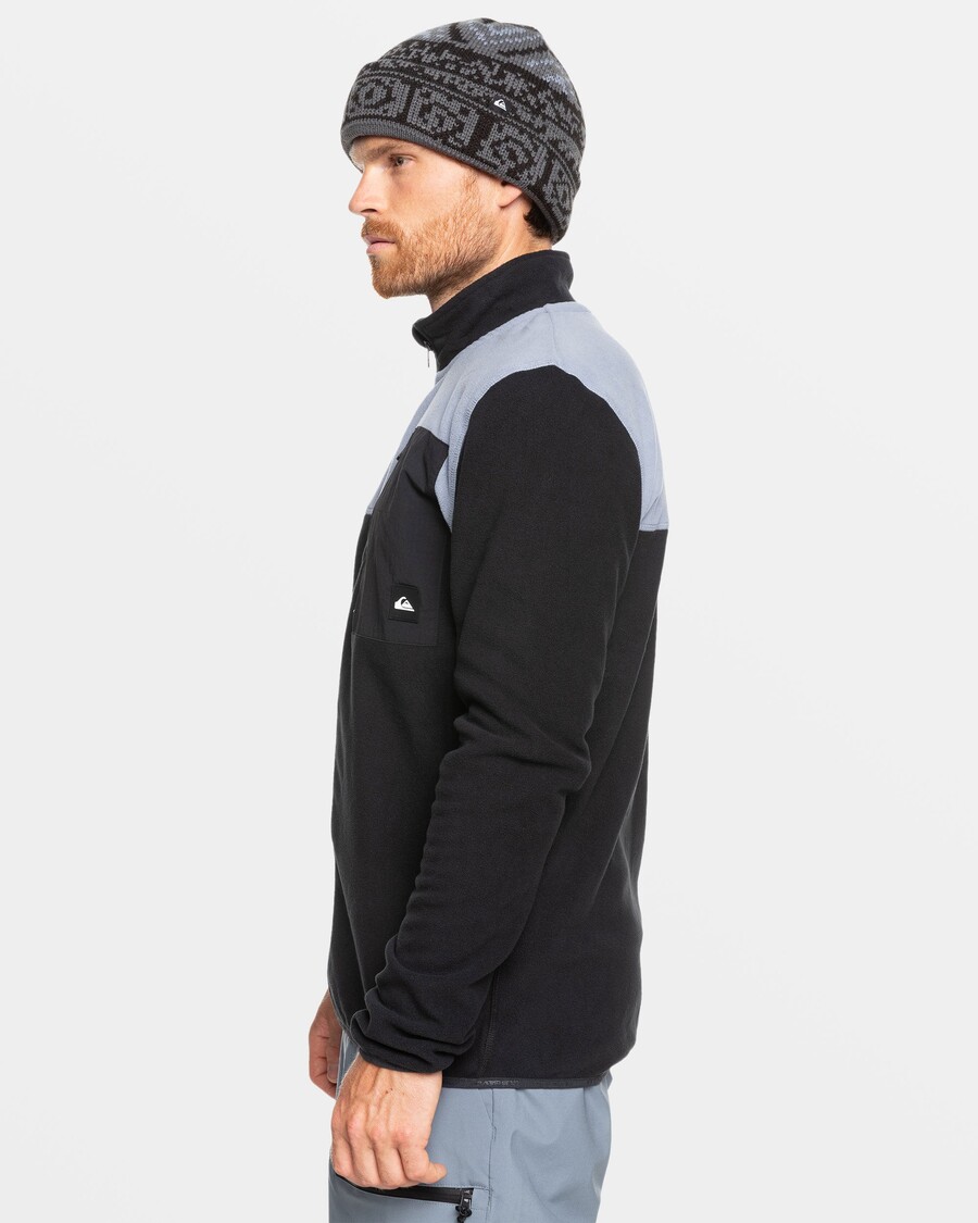 Quik Silver Aker Zip-Up Technical Fleece - True Black