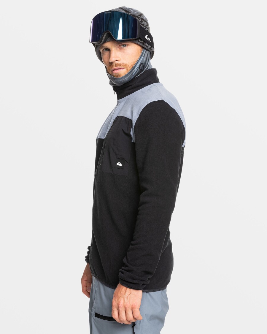 Quik Silver Aker Zip-Up Technical Fleece - True Black