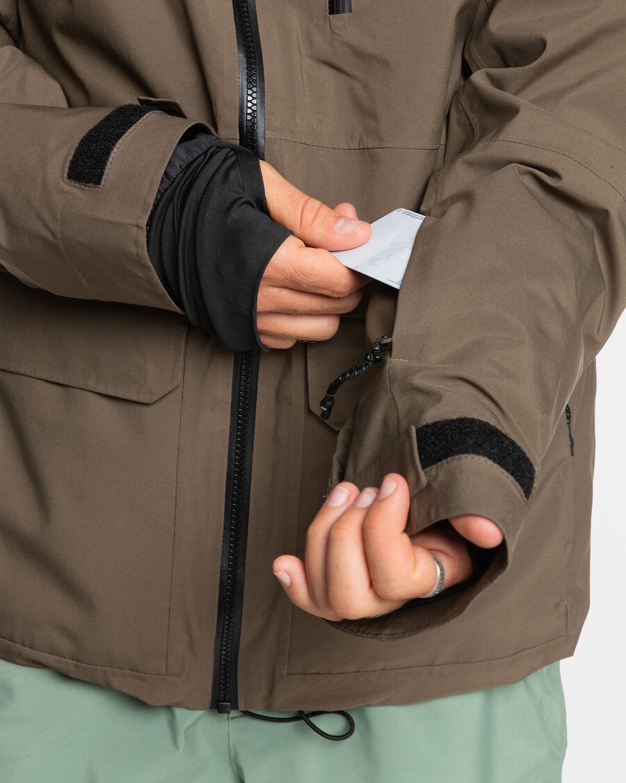 Quik Silver Quest Stretch 20K Snow Jacket - Canteen