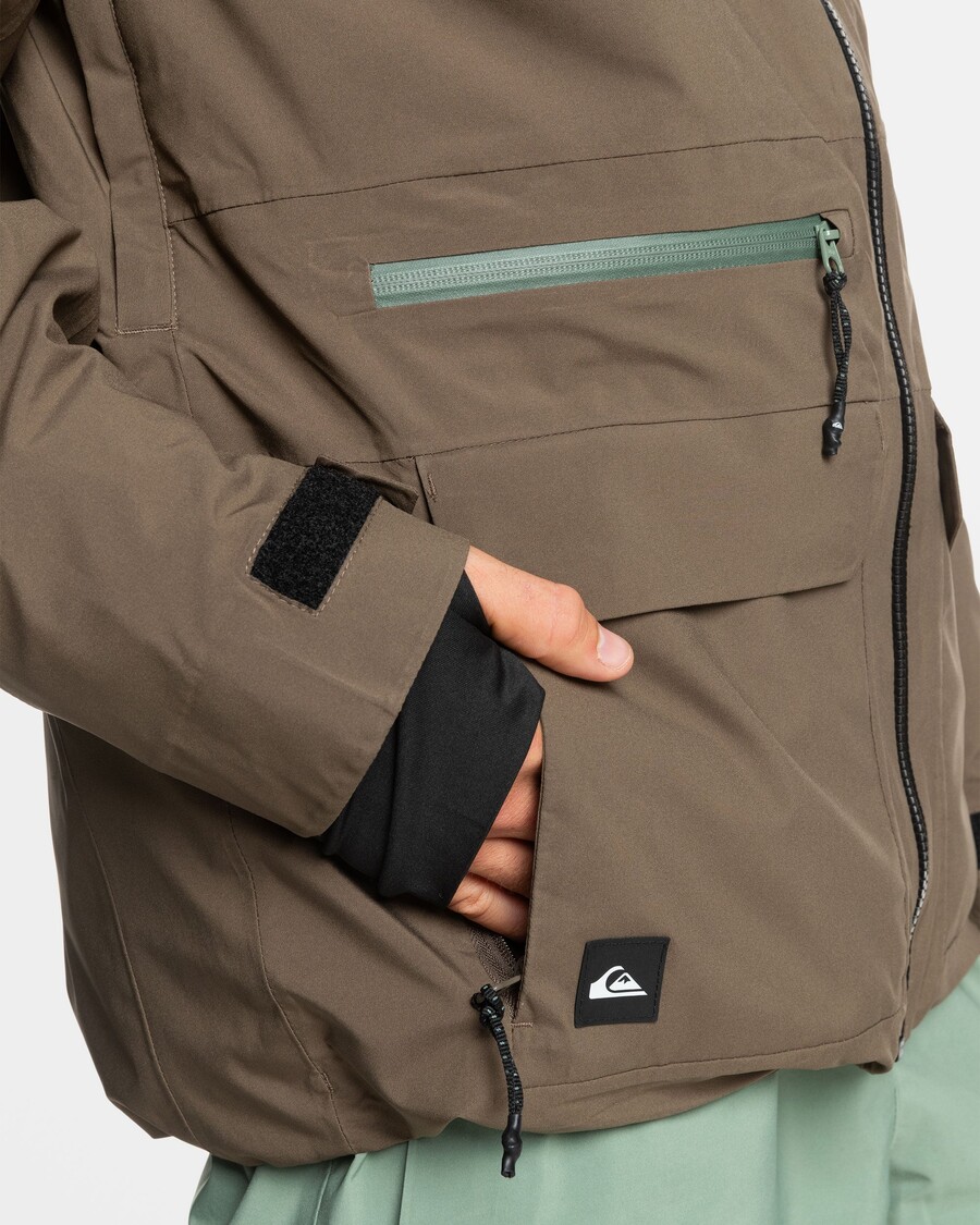 Quik Silver Quest Stretch 20K Snow Jacket - Canteen
