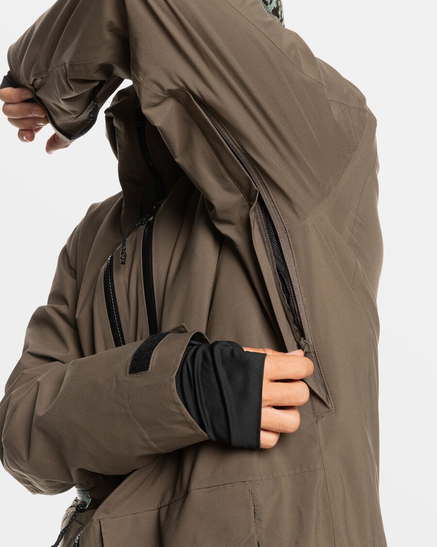 Quik Silver Quest Stretch 20K Snow Jacket - Canteen