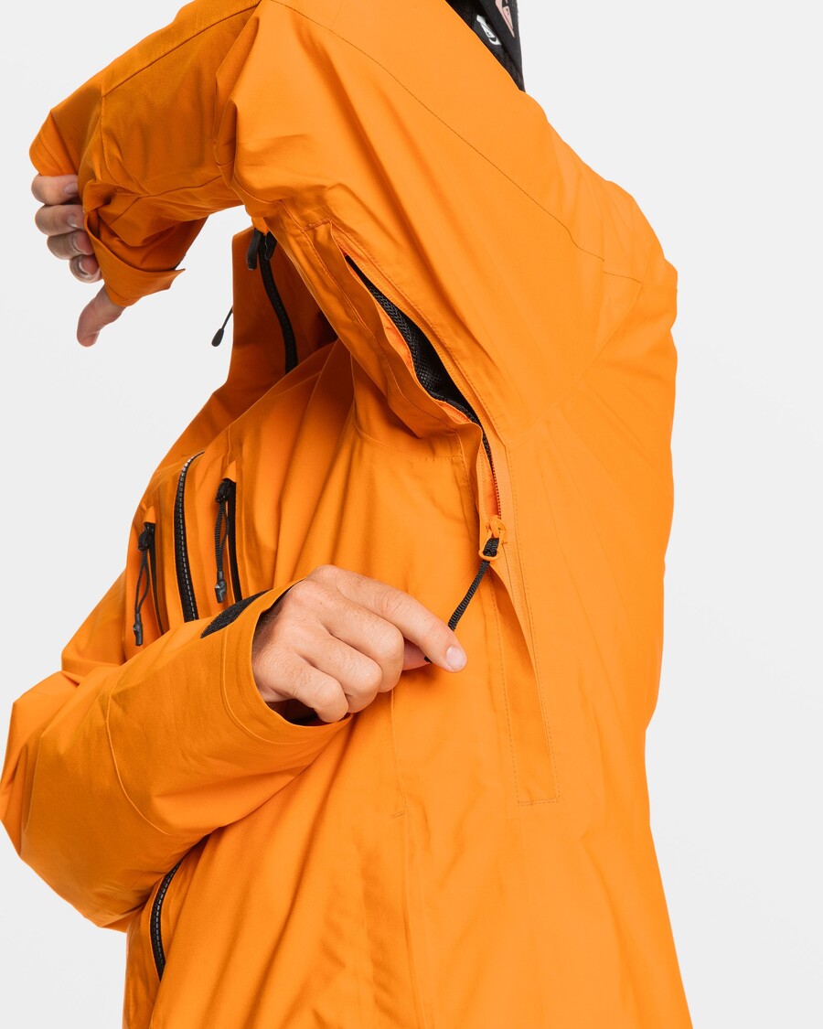 クイックシルバー プロ パス ゴアテックス 2L スノー ジャケット - オレンジ ペッパー