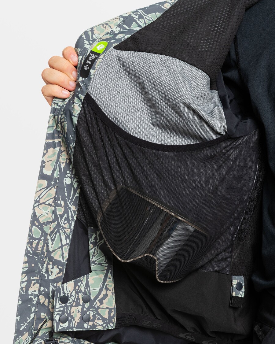 Quik Silver High Altitude 20K Snow Jacket - Woodland Abstract Sea Spray