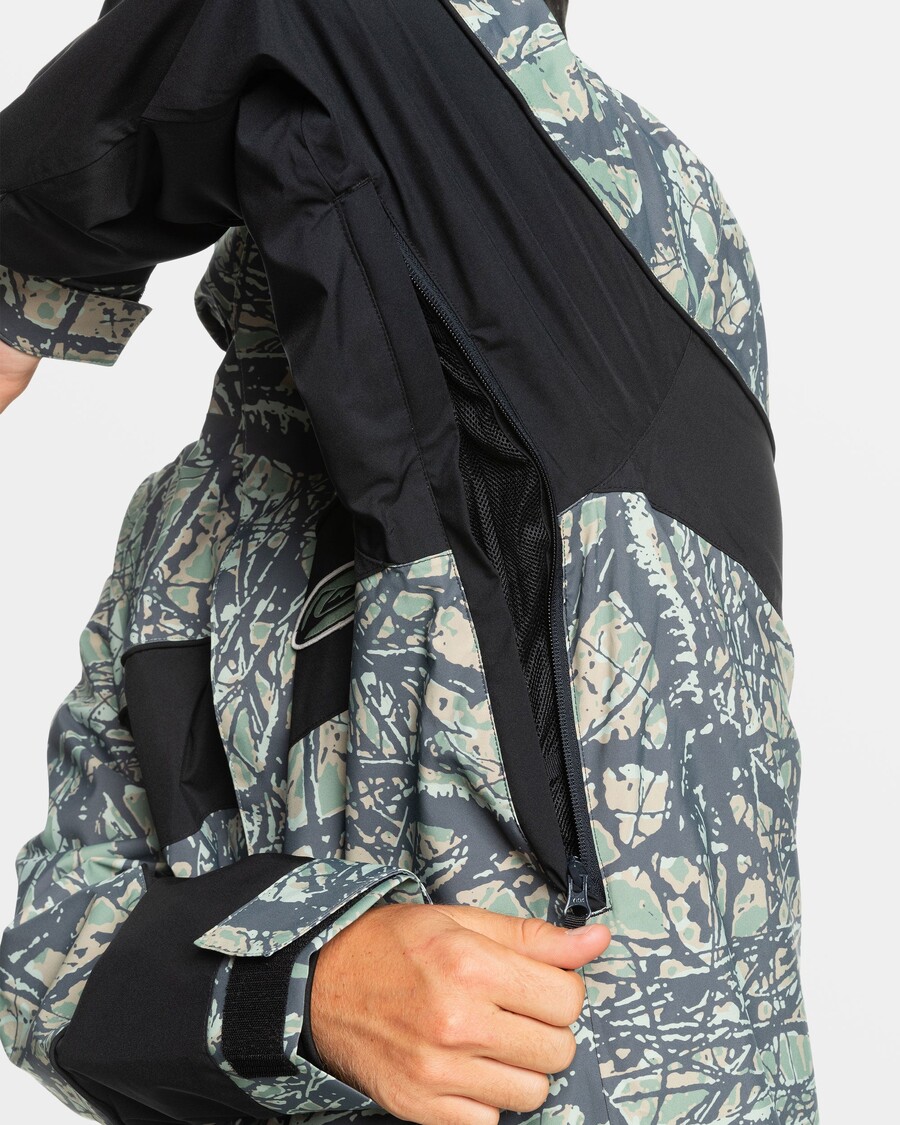 Quik Silver High Altitude 20K Snow Jacket - Woodland Abstract Sea Spray